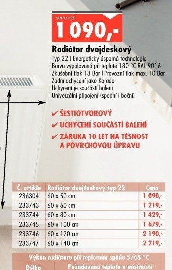 Radiátor dvojdeskový typ 22 - UNI HOBBY akcniletaky.com