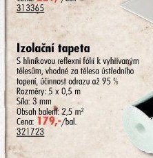 Izolační tapeta - UNI HOBBY akcniletaky.com