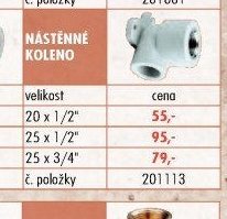 NÁSTĚNNÉ KOLENO - UNI HOBBY akcniletaky.com