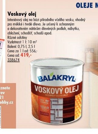 Voskový olej - UNI HOBBY akcniletaky.com