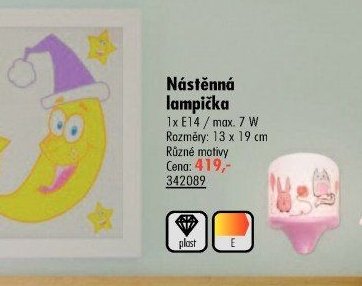 Nástěnná lampička - UNI HOBBY akcniletaky.com