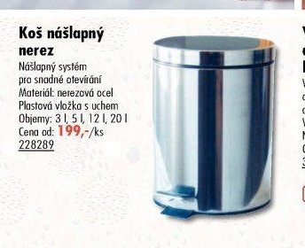 Koš nášlapný nerez - UNI HOBBY akcniletaky.com