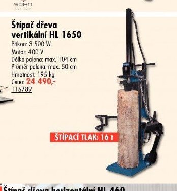 Štípač dřeva vertikální HL 1650 - UNI HOBBY akcniletaky.com