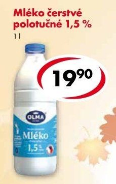 Mléko čerstvé polotučné 1,5%