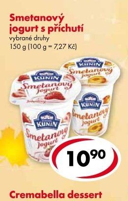 Smetanový jogurt s příchutí