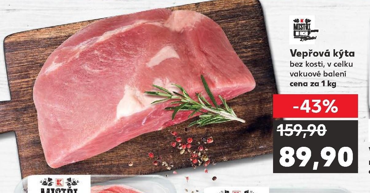 Vepřová kýta bez kosti, v celku vakuové balení