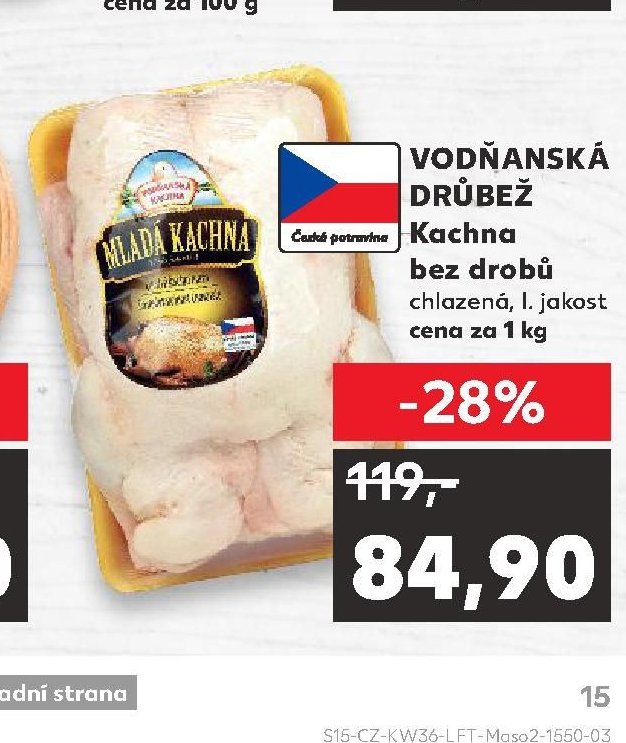 Vodňanská drůbež Kachna bez drobů