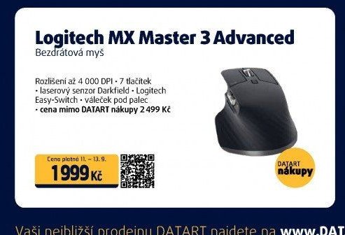 Logitech MX Master 3 Advanced Bezdrátová myš