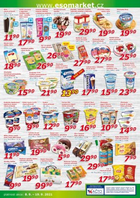 akční leták ESO MARKET 8.9.2021-19.9.2021