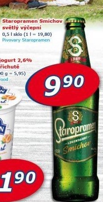 Pivo světlé výčepní 10° Smíchov Staropramen