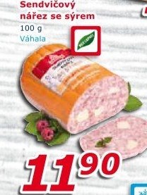 Nářez sendvičový se sýrem Váhala