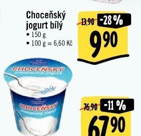 Bílý jogurt smetanový Choceňský