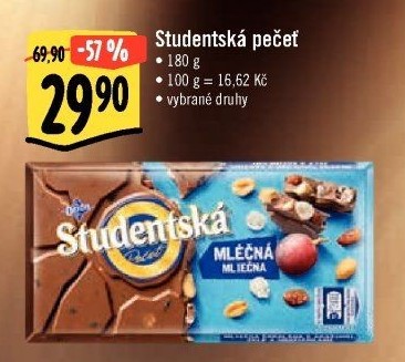 Čokoláda Studentská pečeť Orion