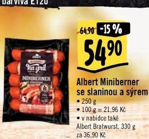 Miniberner se slaninou a sýrem Od řezníka na gril Albert