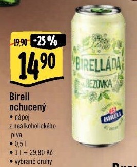 Nealkoholické pivo ochucené Birell