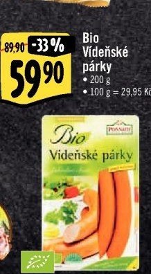 Párky vídeňské bio Ponnath