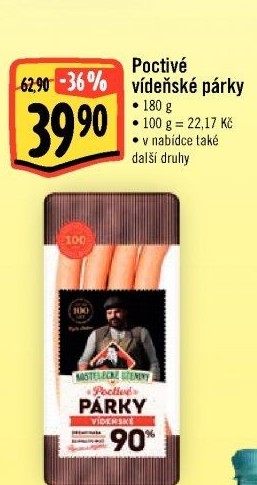 Párky vídeňské poctivé Kostelecké uzeniny