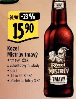 Pivo Mistrův tmavý Velkopopovický Kozel