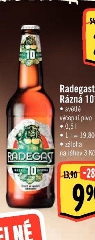 Pivo světlé výčepní Rázná 10° Radegast
