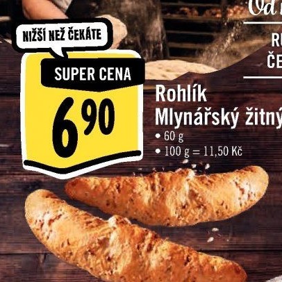 Rohlík Mlynářský žitný Albert