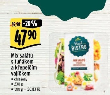 Salát s tuňákem a křepelčím vejcemAlbert Fresh Bistro