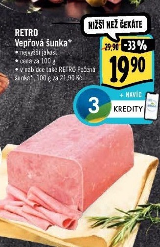 Šunka vepřová nejvyšší jakosti Albert Retro