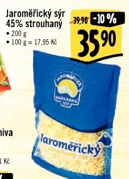 Sýr strouhaný 45% Jaroměřická mlékárna