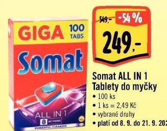 Tablety do myčky All in 1 Somat