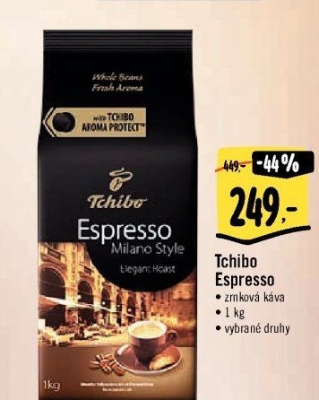 Zrnkové kávy Tchibo Espresso