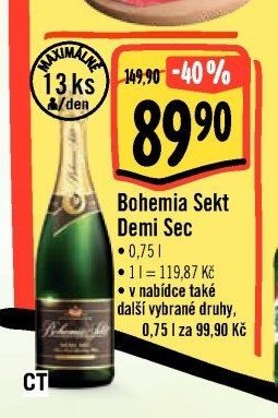 Bohemia Sekt Demi Sec