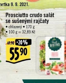 Prosciutto crudo salát se sušenými rajčaty