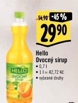Hello Ovocný sirup