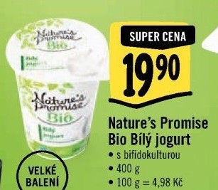 Bílý jogurt Bio Nature'