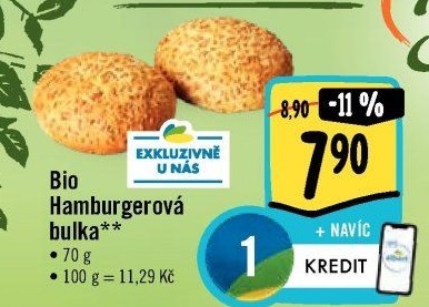 Bulka na hamburger bio