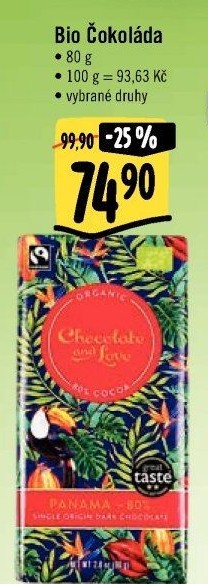 Čokoláda bio Chocolate &amp