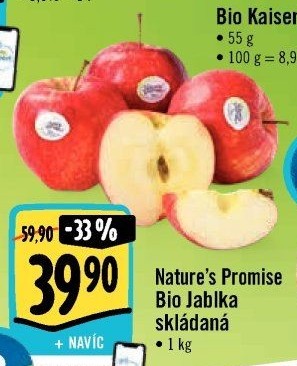 Jablka bio Nature'