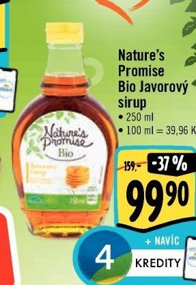 Javorový sirup bio Nature'