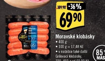 Moravská klobása Láďa Grileman Kostelecké uzeniny