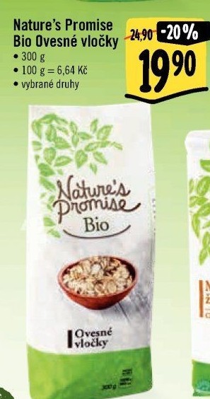 Ovesné vločky bio Nature'