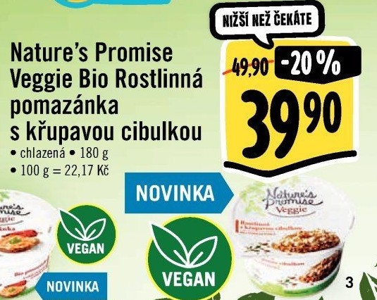 Pomazánka s křupavou cibulkou Veggie Bio Nature'