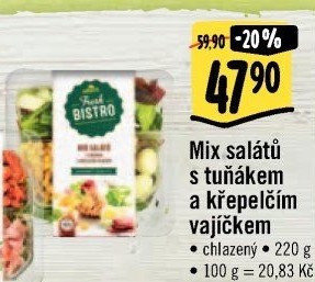 Salát s tuňákem a křepelčím vejcemAlbert Fresh Bistro