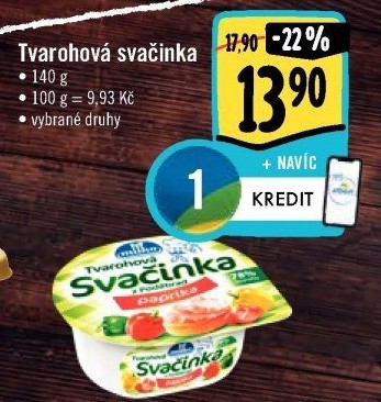 Svačinka zeleninový tvaroh Milko