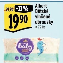 Vlhčené ubrousky dětské Albert Quality
