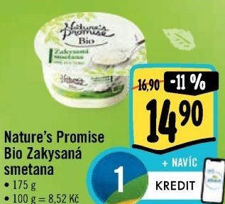 Zakysaná smetana bio Nature'