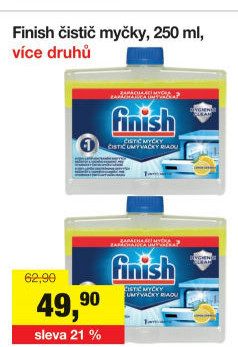 Čistič myčky Finish