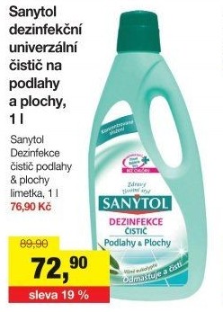 Dezinfekční univerzální čistič na podlahy Sanytol