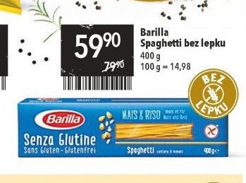 Barilla Spaghetti bez lepku