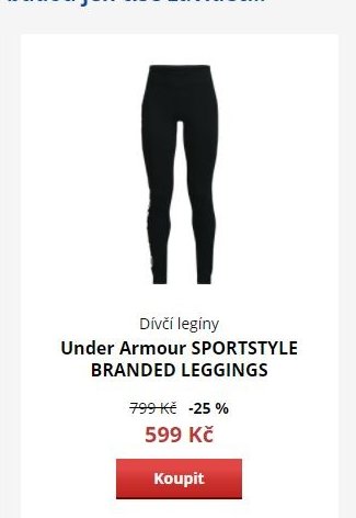 Dívčí legíny Under Armour SPORTSTYLE BRANDED LEGGINGS