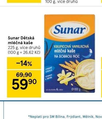Sunar Dětská mléčná kaše