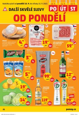 akční leták Penny Market 9.9.2021-15.9.2021